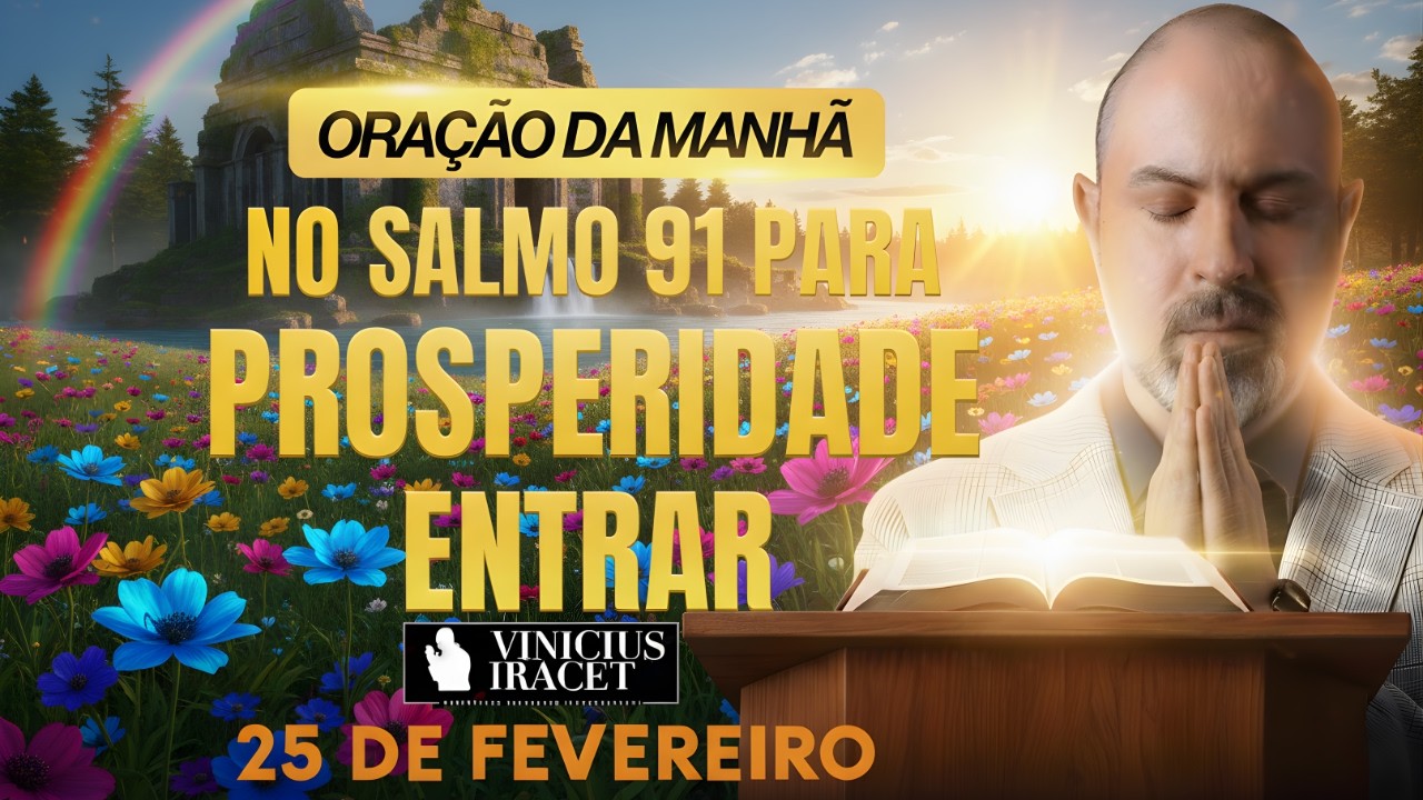 ORAÇÃO DA MANHÃ DE HOJE- 25 DE FEVEREIRO- SALMO 91 PARA PROSPERIDADE ENTRAR DIREÇÃO Vinicius Iracet: