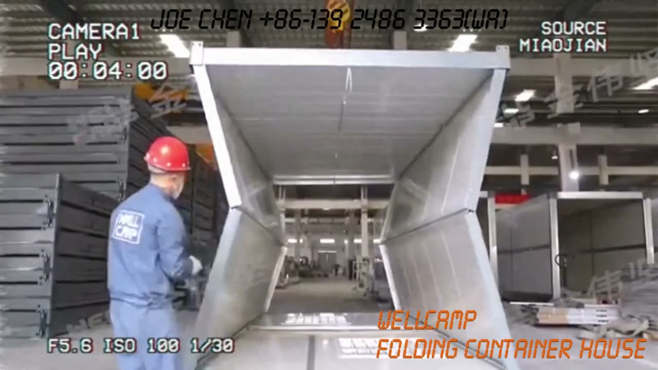 A Foldable Container House Installed by 4 People + 1 Crane? See How WELLCAMP Make it Work Perfectly!