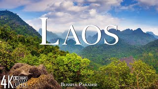 Laos 4K - Relaxing Music with Beautiful Natural Landscape - Amazing Nature
