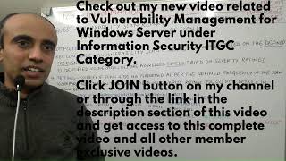 Full IT with Varun Vohra - ITGC - Information Security - Vulnerability Management -Windows Server (Promo) Guide
