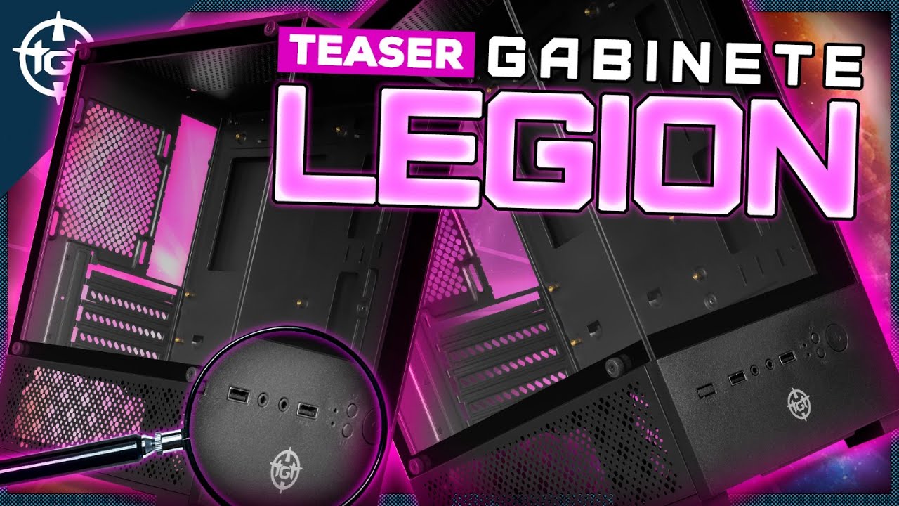 Teaser Gabinete Gamer TGT Legion, Mid-Tower, Lateral de Vidro