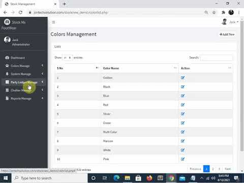 Complete Stock management system with source code.