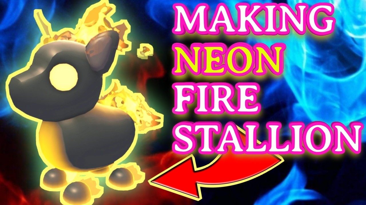 NEON FIRE STALLION IN ADOPT ME! 