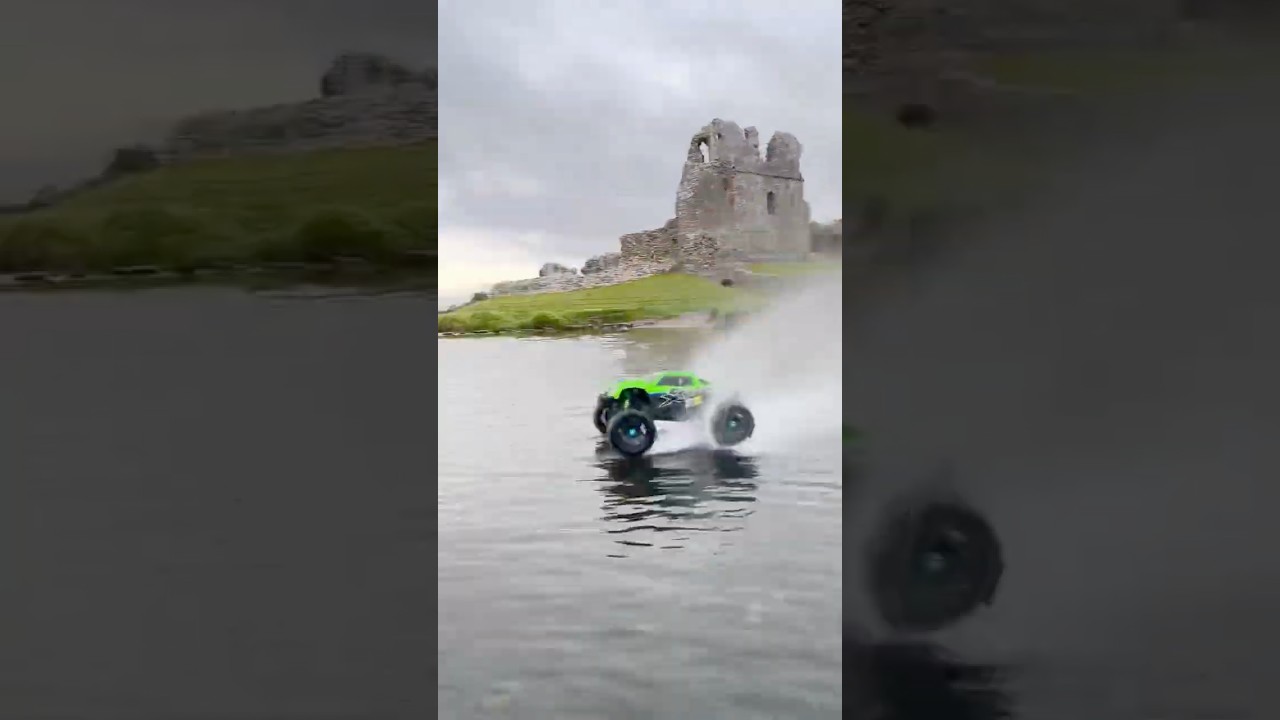 MASSIVE RC Car Drives on water !! 