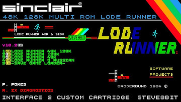 Sinclair Spectrum 48k 128K Interface 2 Rom Cartridge LODE RUNNER COMPILATION