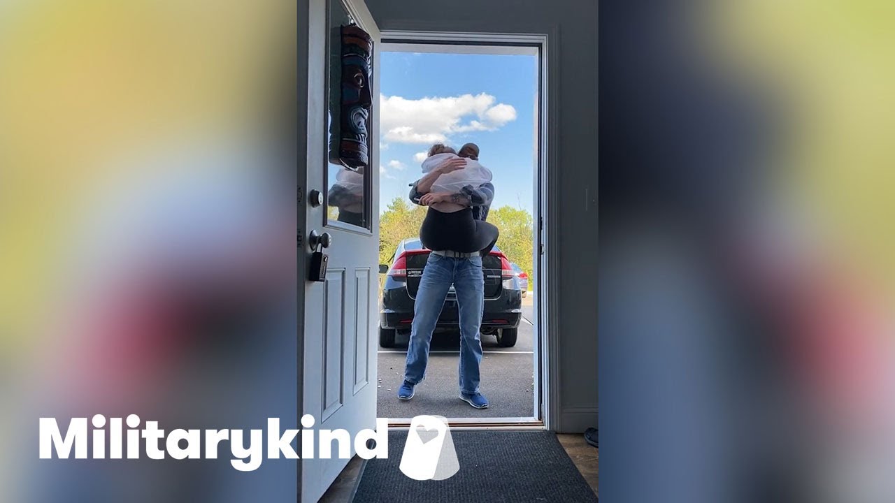 Best friend leaps into airman's arms | Militarykind