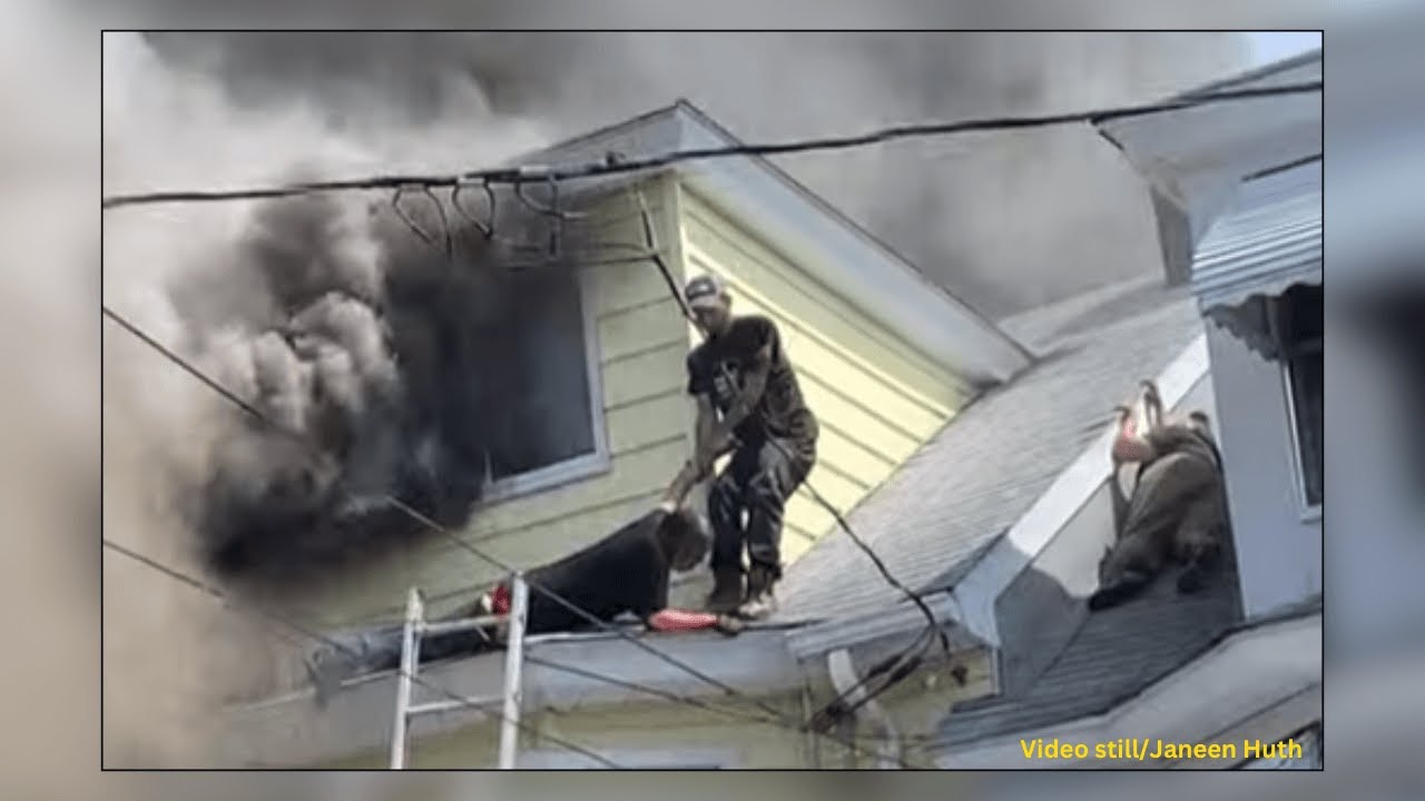 Neighbor Pulls Man From Burning Home in Minersville - YouTube