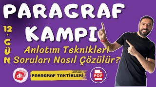 Paragrafta Anlatım Teknikleri  Soruları Nasıl Çözülür? / TAKTİKLERLE PARAGRAF KAMPI - Deniz Hoca