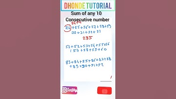 ||How To Calculated 10 digit sum of Consecutive Number|| #maths#shorts#youtubeshort#viral@maths@song