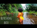 TAKING A RIVER BATH