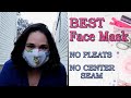 Best Face Mask Sewing Tutorial Pocket | No Center Seam and No Pleats | How to Sew for Beginners