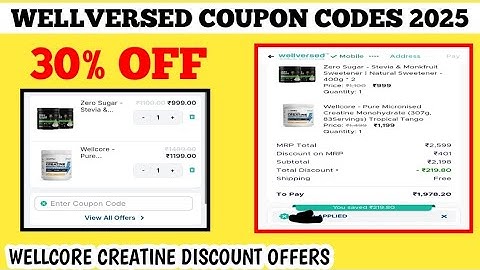 wellversed coupon codes 2025 || wellcore creatine coupon code || wellversed discount offers