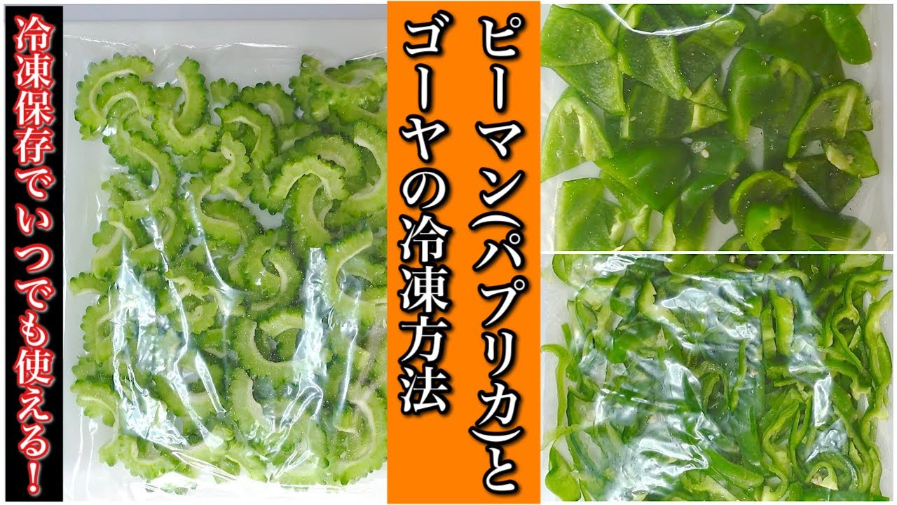 冷凍保存 ゴーヤとピーマン パプリカ の冷凍方法 Youtube 冷凍保存 ゴーヤとピーマン パプリカ の冷凍方法 Youtube