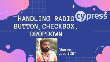Cypress Tutorials : Learn to handle Radio button,Checkbox and Dropdown Elements with Cypress