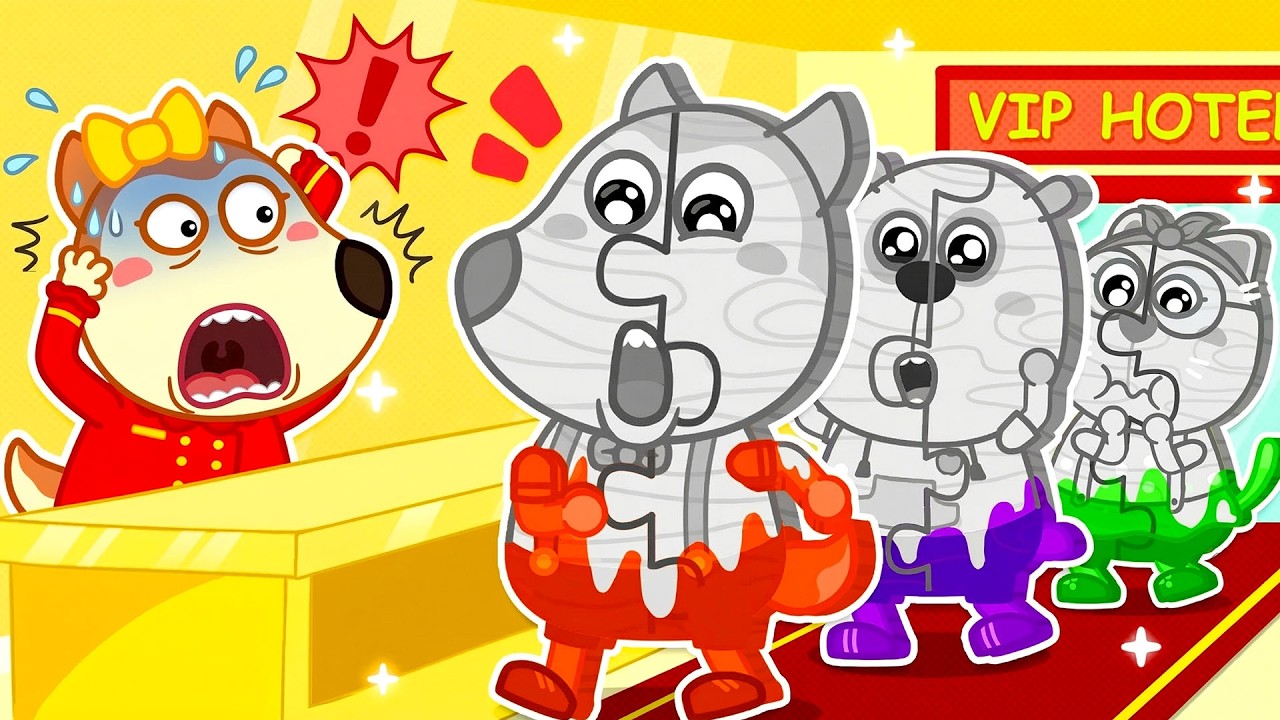 Mix the Colors Puzzle Game! 🧩🎨 Kids Learning Song 🎶 Wolfoo Nursery Rhymes & Kids Songs
