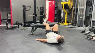 Celebrity Single Leg Hamstring Bridge off Bench w/ Tibial IR  Wealth