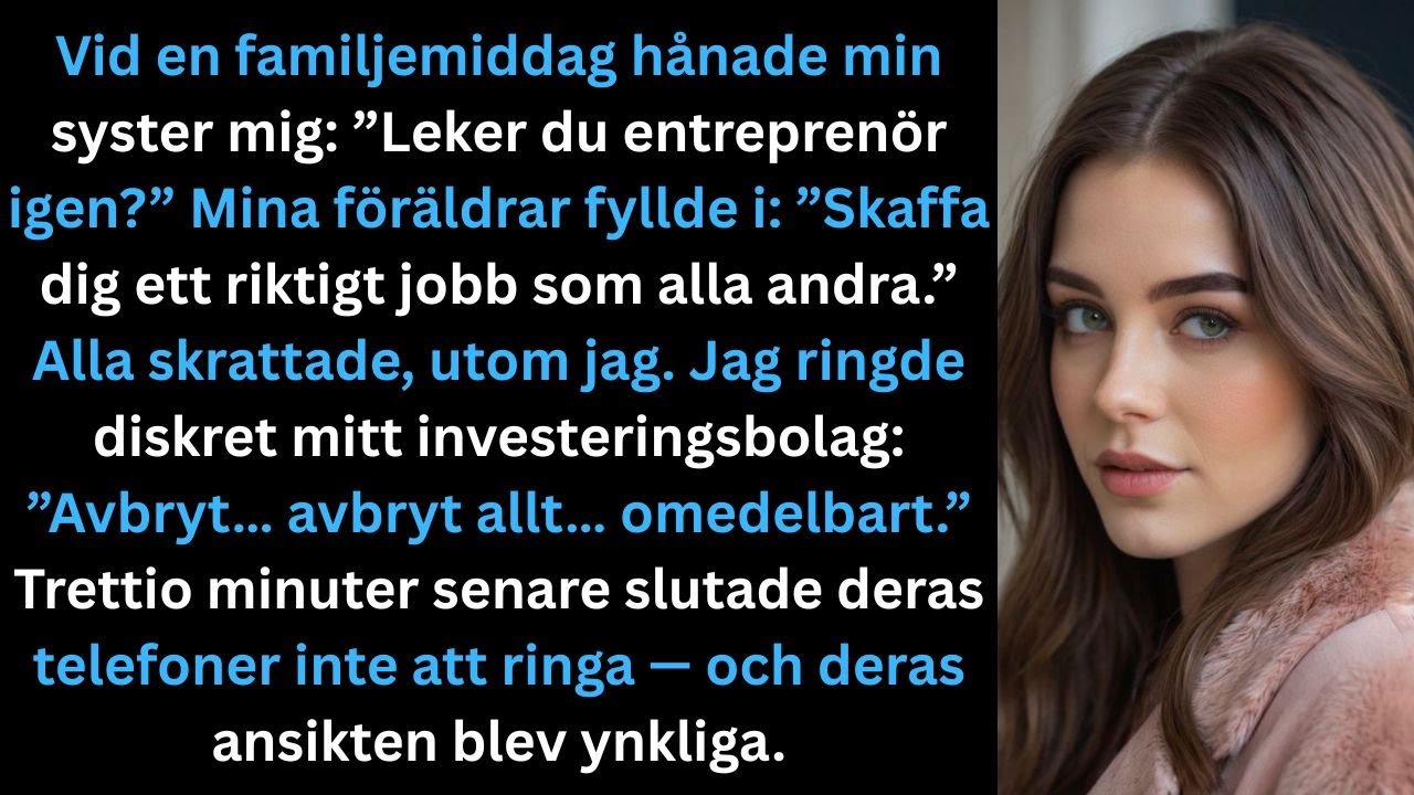 På en familjemiddag retade min syster mig: “Spelar du entreprenör igen?” Alla skrattade, så jag…