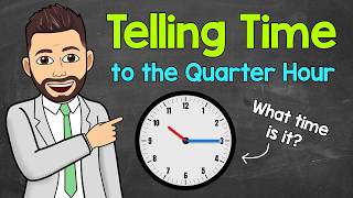How to Tell Time to the Quarter Hour | Reading a Clock
