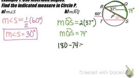 9.4a Use Inscribed Angles and Polygons