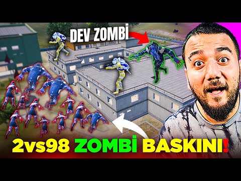 YENİ MOD! BÜYÜK ZOMBİ BASKINI! (ÇOK KORKUNÇ) 2v98 ! PUBG Mobile Ordu Savaşları