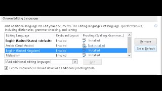 How to change Default language in Microsoft Office Word