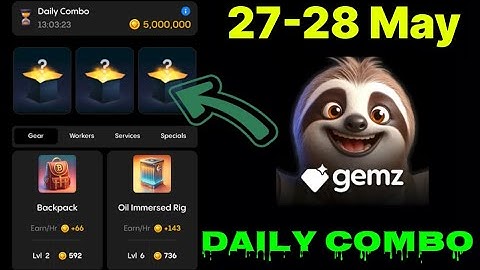 Gemz daily combo today 27 & 28 May | Gemz daily combo card | today Combo gemz | #gemz  #combo |