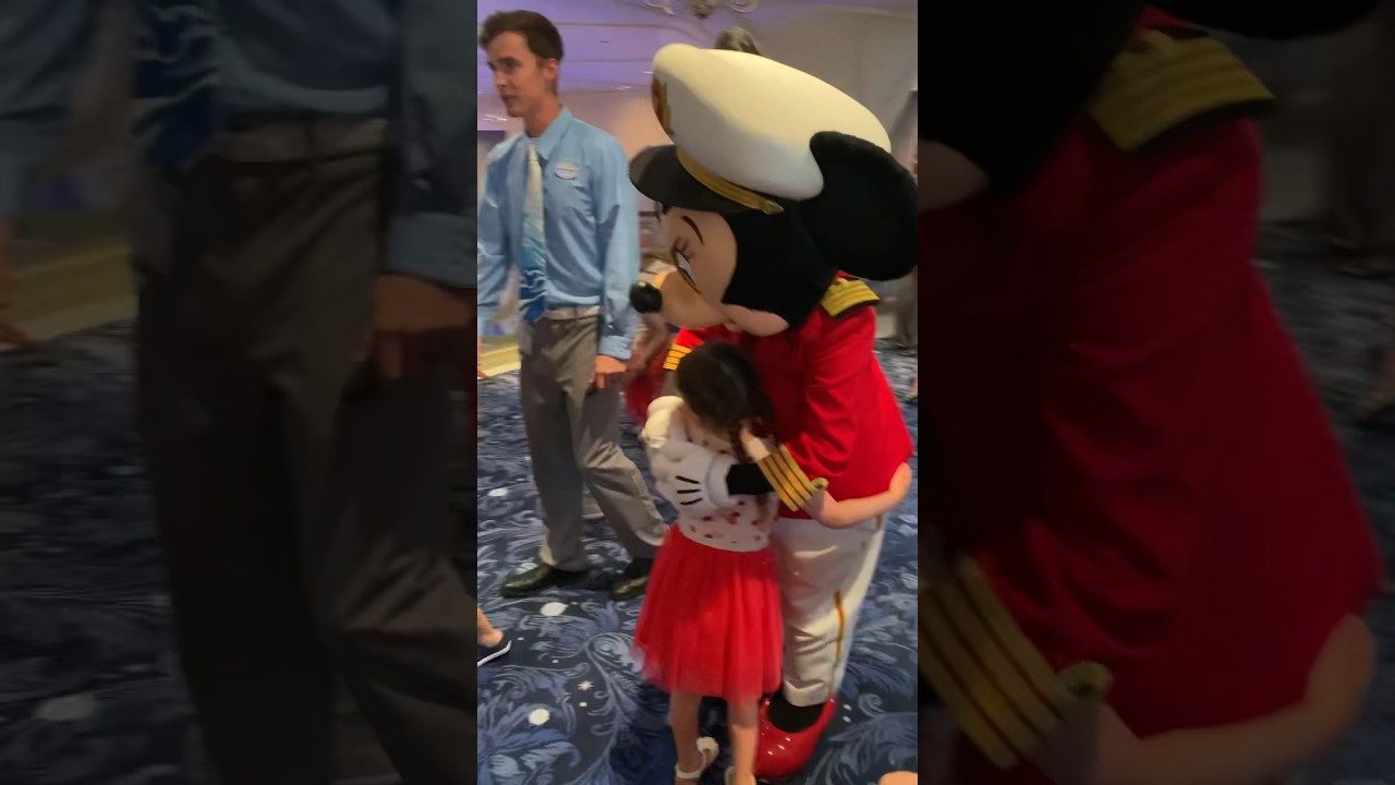 So many characters on the Disney Wish. Captain Minnie