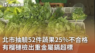 北市抽驗52件蔬果25%不合格 有榴槤檢出重金屬鎘超標｜20250714 公視午間新聞