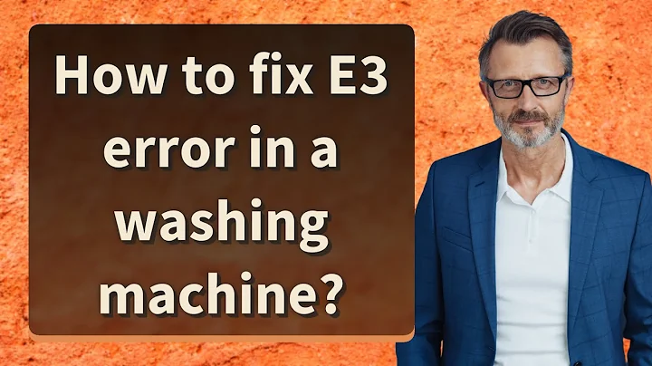 How to fix E3 error in a washing machine?
