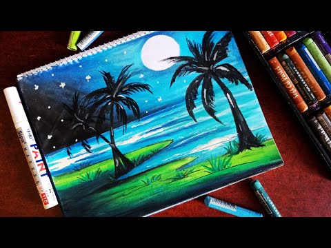 How to draw beautiful scenery//step by step easily//Colour Dropper