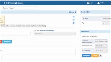 DHIS2 Assignment: Data Entry Tracker Capture