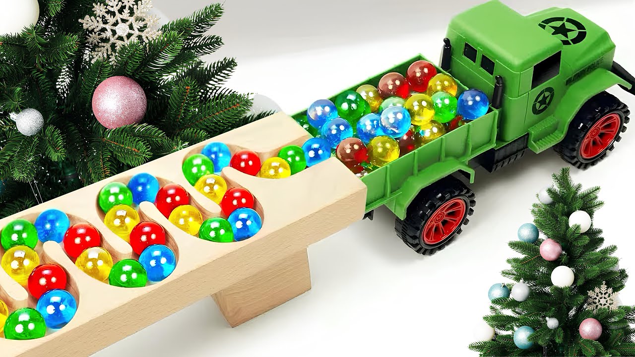 🎄🎅Christmas Marble Race ASMR: 1 Hour Satisfying HABA Slope Compilation (4K No Talking)