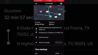 UBER DRIVE ES UN ROBO MIRA PORQUE? 32 minutos de manejo 22.5 millas  TODO ESO POR $ 5.00