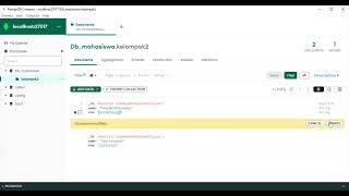 CARA MEMBUAT DATABASE,MENGHAPUS, MENGEDIT,DAN MENCARI KRITERIA TERTENTU PADA MONGO DB || KELOMPOK 2