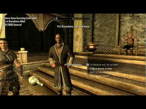 Skyrim: How to buy a house for free - YouTube