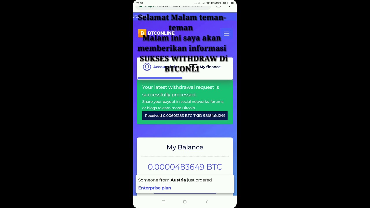 Btconline.io Successfull Withdraw 2019 - YouTube