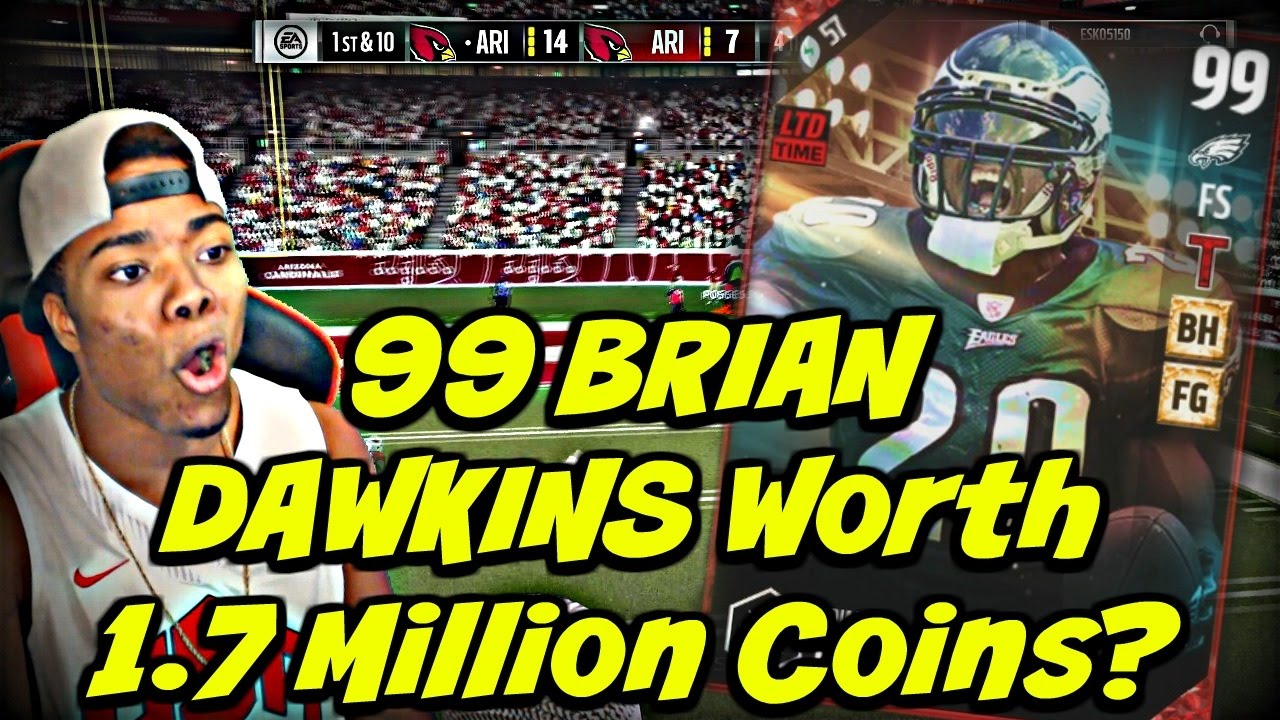 99 Brian Dawkins Debut! Worst Game I've ever played! | Madden 17 Ultimate Team Gameplay