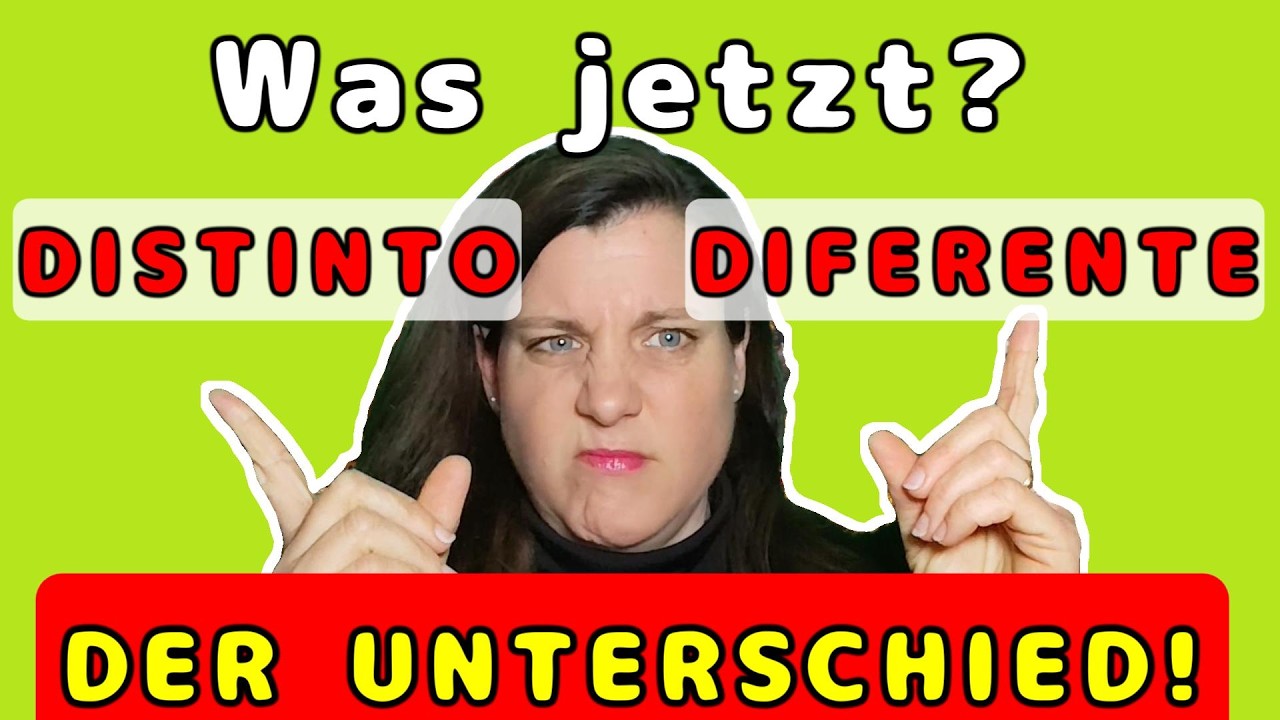 Distinto 🤯 Distinto vs Diferente vs Diverso – Der Unterschied einfach erklärt ...