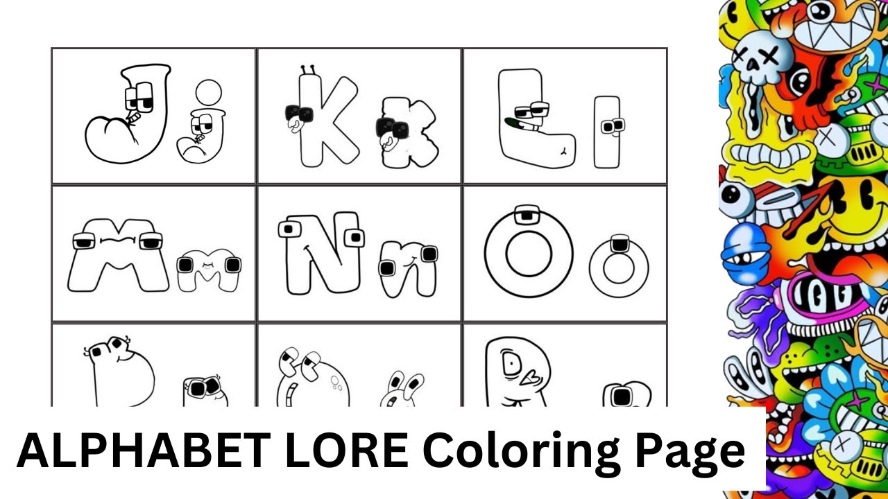 Alphabet Lore Coloring Pages