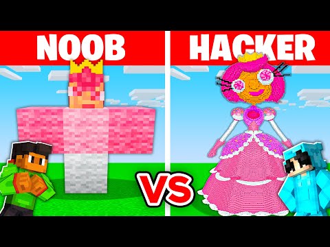 NOOB vs HACKER: I Cheated In a CANDY PRINCESS Build Challenge!