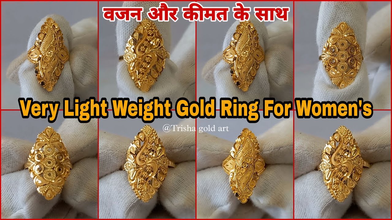 22k Fancy 2 Tone Light Weight Ring - RiLg15156 - 22k Gold Ladies Fancy Ring  designed with filigree work in combination with diamond cuts in two tone