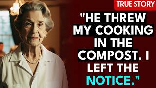 He Scraped My Cooking Into The Compost And Laughed. I Left The Notice On His Kitchen Counter.