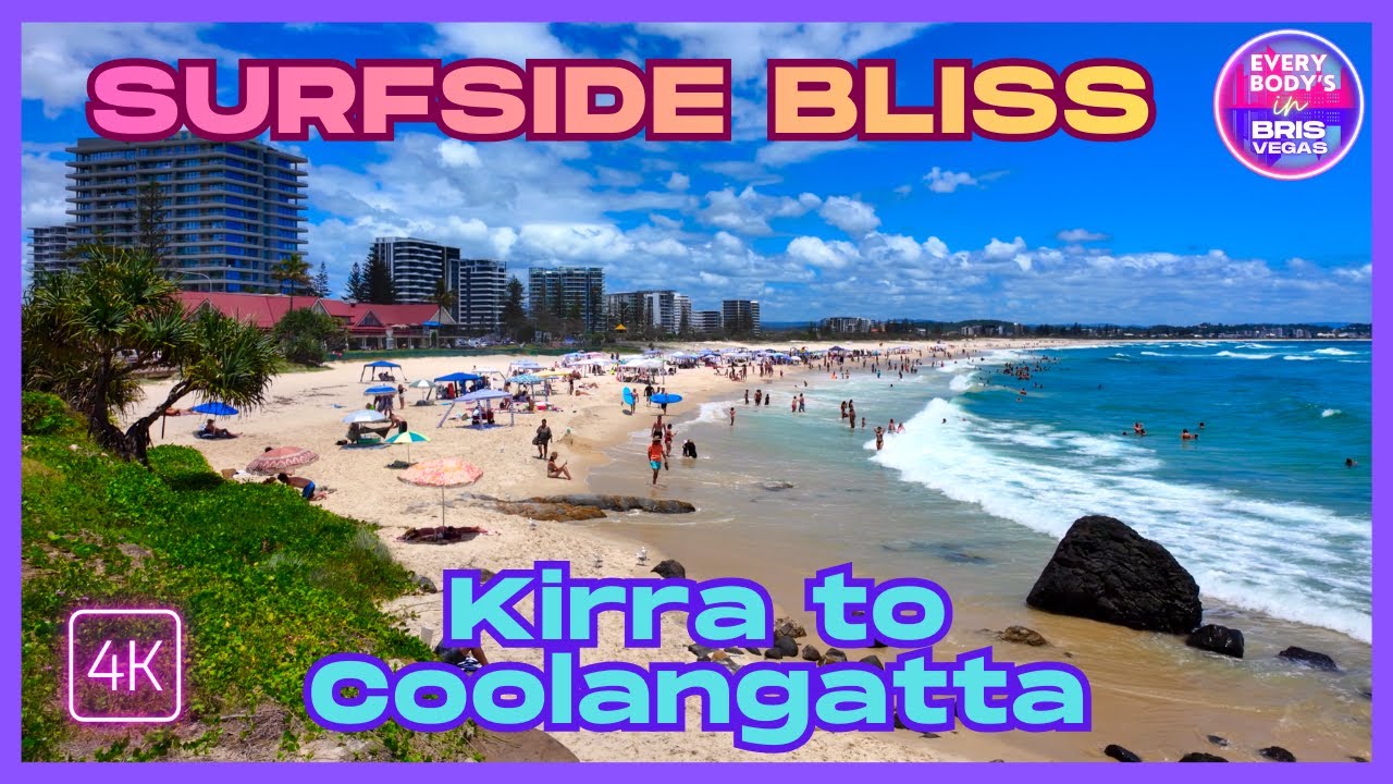 Kirra to Coolangatta Beachside Walk・World's Best Surf Breaks・4K Gold Coast Walking Tour