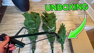 National Tree Company Dunhill Fir Christmas Tree Review | The Easiest Tree Assembly EVER!