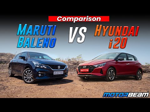 2022 Maruti Baleno vs Hyundai i20 Comparison - Which Premium Hatch To Buy? | MotorBeam