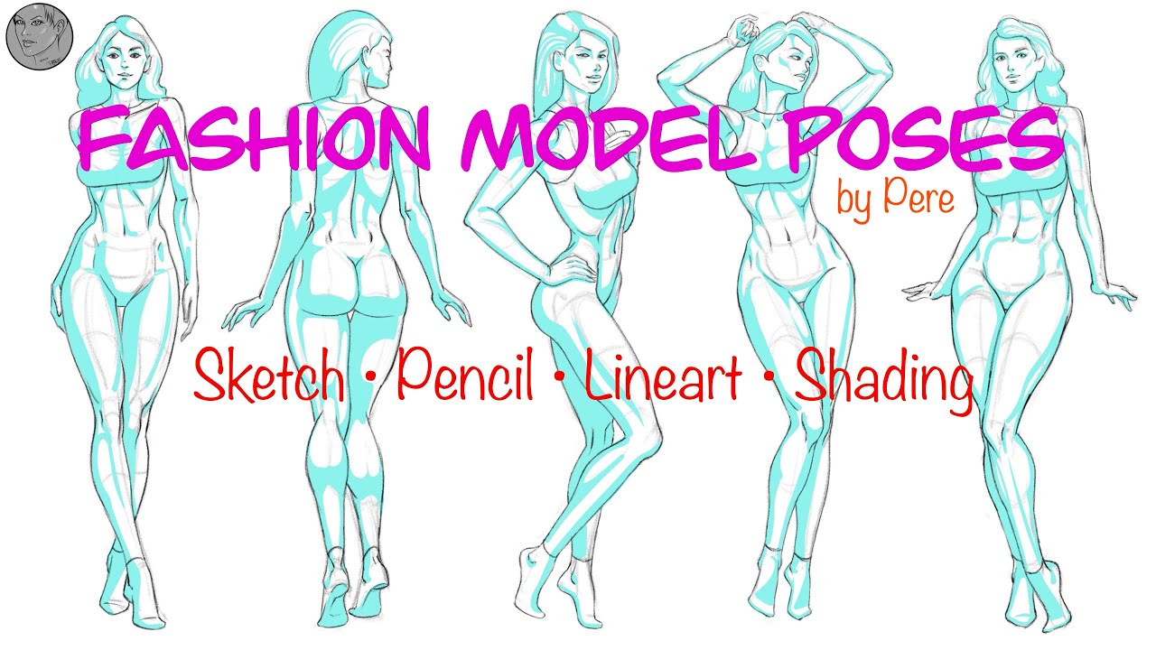 Woman's Figure Sketch. Different Poses. Template For Drawing For Stylist  And Designers Of Clothes. Vector Outline Girl Model Template For Fashion  Sketching. Woman's Body. Fashion Illustration. Royalty Free SVG, Cliparts,  Vectors, and