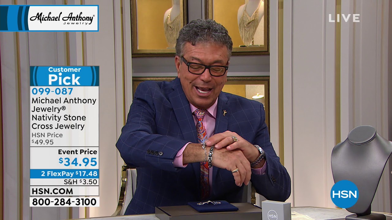 Nativity Stone Cross Stainless Steel Pendant Bracelet