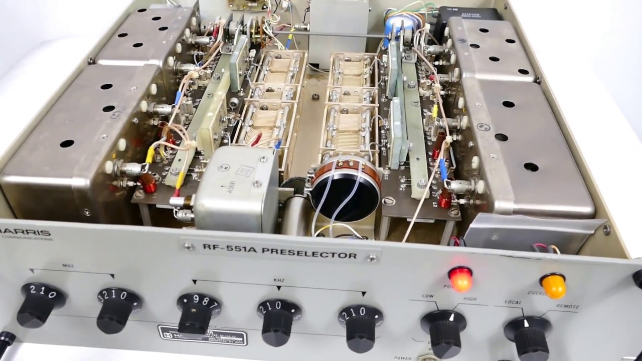 Harris RF-551A Automatic Preselector Showing Impedance Tuner Matching