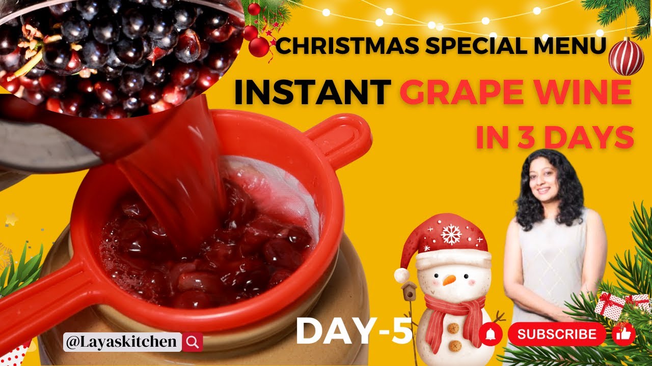The BEST Homemade Red Grape Wine Making in 3 Days Christmas Special