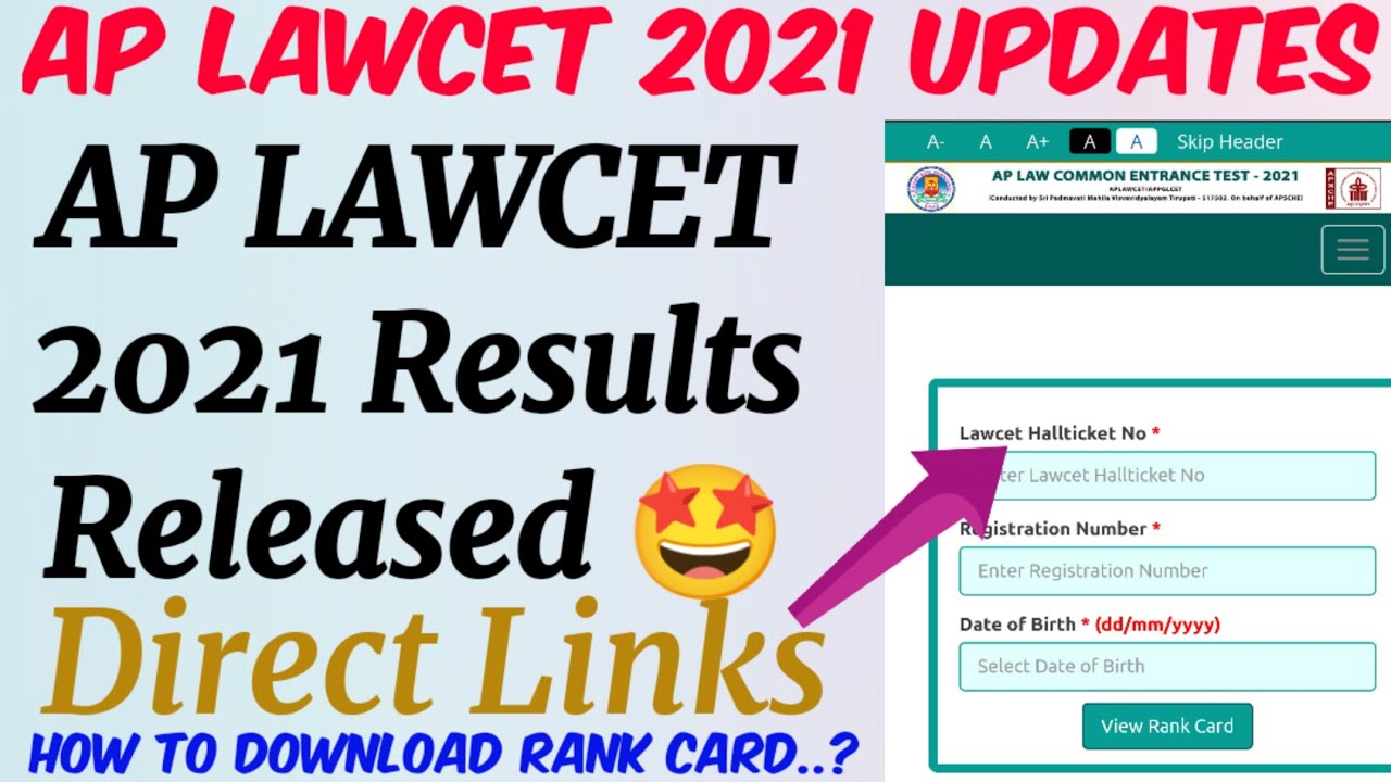 Ap Lawcet 2021 Results Releases//How to Download Rank Card//results released//Counselling Process